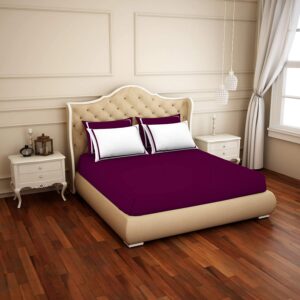 King Bed Sheet Hygrocotton (Wine)