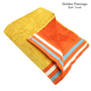 Bath Towel (Golden Flamingo) Reversible