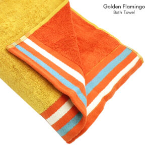 Bath Towel (Golden Flamingo) Reversible