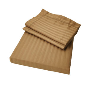Self-striped King Bedsheet (Saddle Brown)