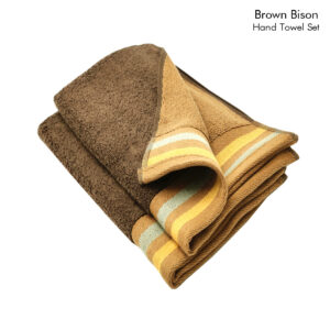 Hand Towel Set (Brown Bison) Reversible