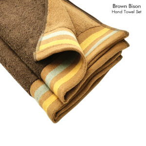 Hand Towel Set (Brown Bison) Reversible