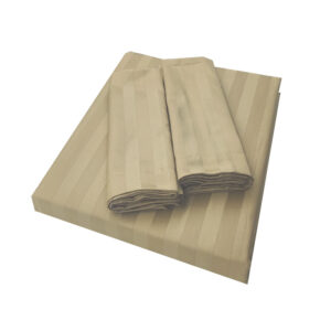 Self-striped King Bedsheet (Dark Beige)