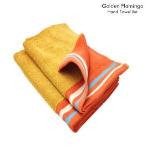 Hand Towel Set (Golden Flamingo) Reversible