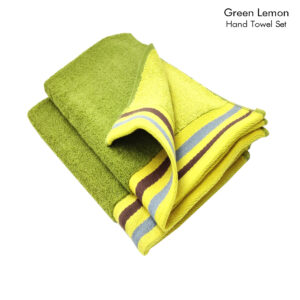 Hand Towel Set (Green Lemon) Reversible