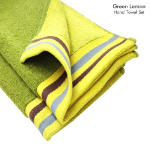 Hand Towel Set (Green Lemon) Reversible