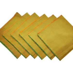 Table Napkin Set (Green Ocher) 6 Pieces