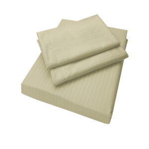 Self-striped King Bedsheet (Light Beige)