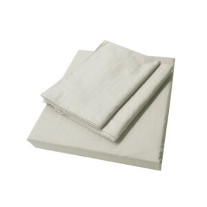 Self-striped King Bedsheet (Light Grey)