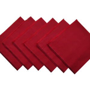 Table Napkin Set (Maroon Red) 6 Pieces