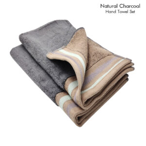 Hand Towel Set (Natural Charcoal) Reversible
