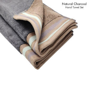 Hand Towel Set (Natural Charcoal) Reversible