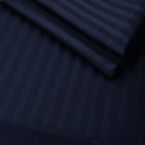 Self-striped King Bedsheet (Navy Blue)
