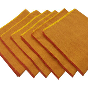 Table Napkin Set (Orange Mustard) 6 Pieces