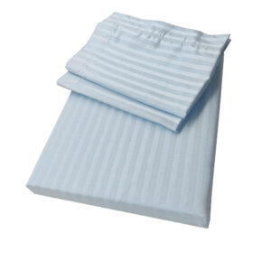 Self-striped King Bedsheet (Pastel Blue)