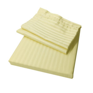 Self-striped King Bedsheet (Pastel Lemon)
