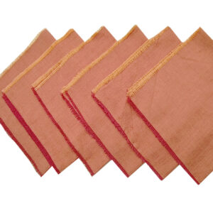 Table Napkin Set (Maroon Peach) 6 Pieces