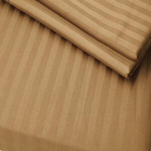 Self-striped King Bedsheet (Saddle Brown)