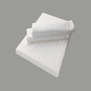 Self-striped King Bedsheet (White)