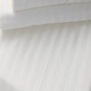 Self-striped King Bedsheet (White)